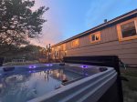 Hot Tub and the deck at dusk